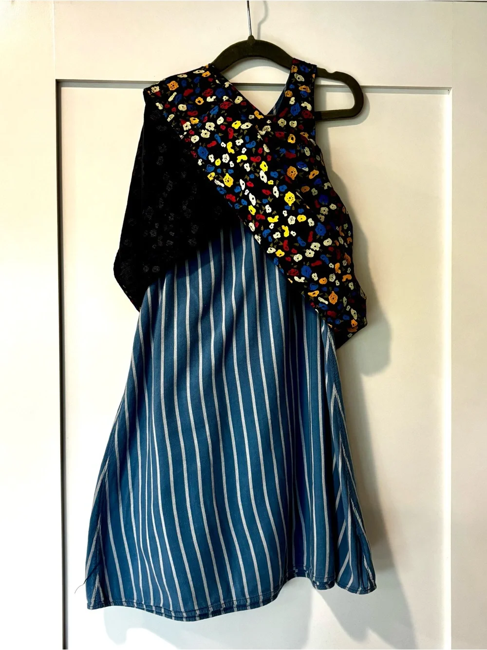 FITH Works Japanese Boutique Girls Floral Dress Striped Trim | Size 120 US 5/6